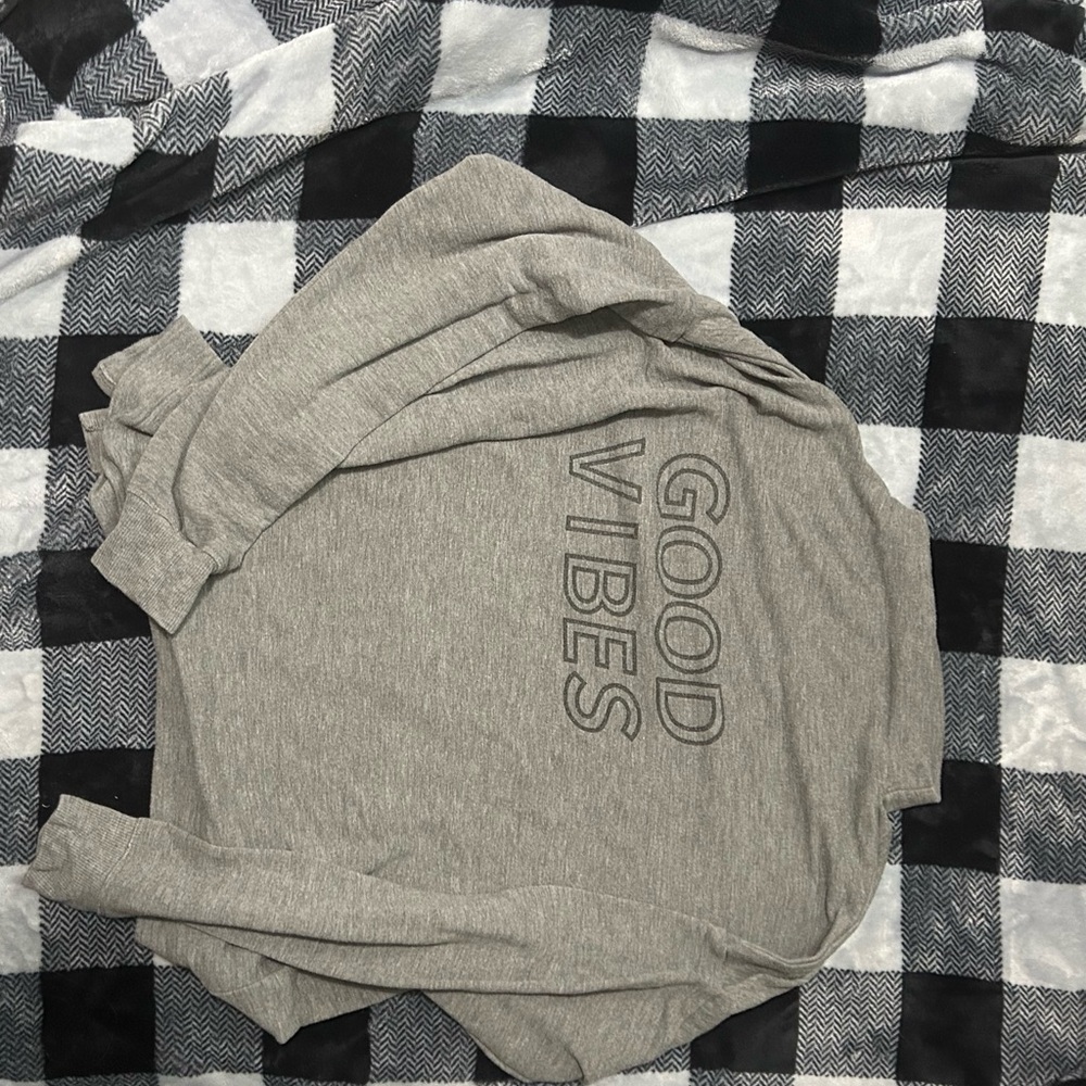 Gray 'Good Vibes' Sweatshirt
